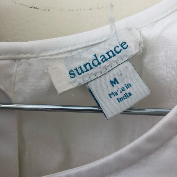 Sundance Peplum Embroidered Sleeveless Blouse Size M - Picture 10 of 10